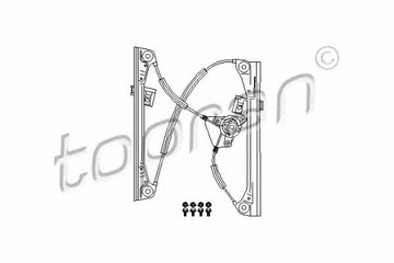 PODN.SZYBY PRZ LE ЕЛЕКТРО VW POLO 01- 111 263/TOP TOPRAN