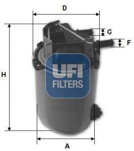 UFI ФИЛЬТР ТОПЛИВА NISSAN 1.5/1.6DCI