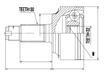 ШАРНИР КАРДАННЫЙ ВНЕШНИЙ L/P (30Z/32Z/68MM) ПОДХОДИТ DO: HONDA ACCORD
