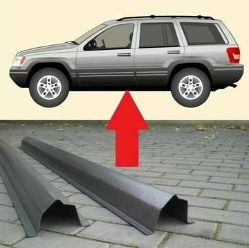 ПОРОГ JEEP GRAND CHEROKEE II WJ (1999-2004) ПОРОГИ Z BLACHY