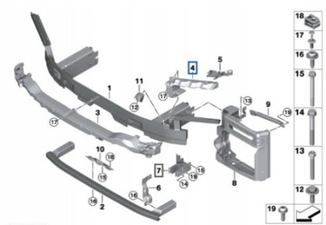 BMW X5 АБСОРБЕР БАМПЕРА ПЕРЕД ЛЕВЫЙ OE 51647489465