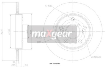 MAXGEAR 19-1869 ДИСК ТОРМОЗНОЙ