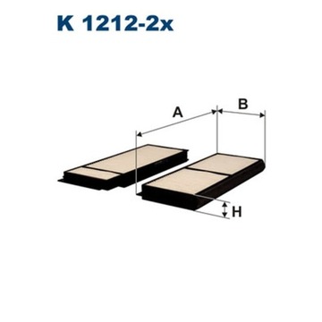 ФИЛЬТР, ВЕНТИЛЯЦИЯ СТОРОНЫ ПАССАЖИРА ФИЛЬТРON K 1212-2X