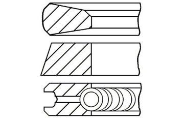 GOETZE КОЛЬЦА ПОРШЕНЬ 08-785207-00 GOETZE 83 2.5-2-3 0.50 FORD