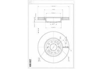 HART ДИСКИ ТОРМОЗНЫЕ ТОРМОЗНЫЕ 2 ШТУКИ. ПЕРЕД AUDI SEAT SKODA VW 06-