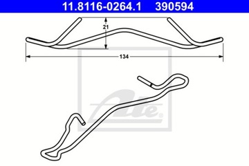 ATE 11.8116-0264.1 ПРУЖИНА, СУППОРТ ТОРМОЗА