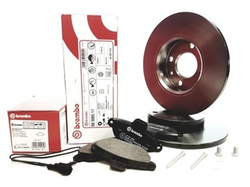 BREMBO TARCZE+KLOCKI ПЕРЕД FIAT PUNTO I II 500