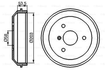 БАРАБАНЫ ТОРМОЗНЫЕ BOSCH 0 986 477 103 0986477103