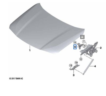 КАРТРИДЖ PIROTECHNICZNY КАПОТА BMW X2 F39 18-