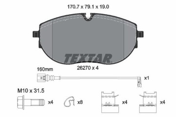 КОЛОДКИ ТОРМОЗНЫЕ VW ПЕРЕД CALIFORNIA/MULTIVAN/T6 2,0 TSI/TDI 15- 2627001