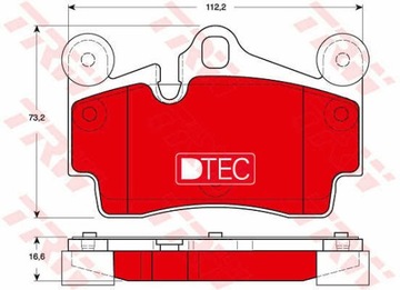 КОЛОДКИ ТОРМОЗНЫЕ ЗАД TRW GDB1653DTE