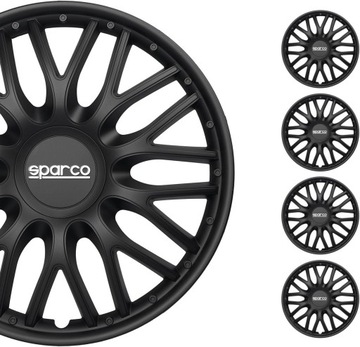 КОЛПАКИ АВТОМОБИЛЬНЫЙ SPARCO SPC1596BK ROMA 15 ДЮЙМОВ ЧЕРНЫЕ КОМПЛЕКТ 4 ШТУКИ