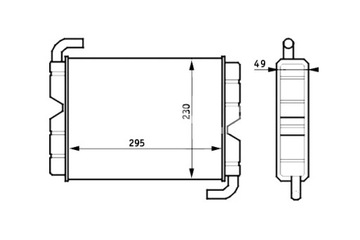 MAHLE ОБОГРЕВАТЕЛЬ 230X295X49MM SCANIA 2 3 DS11.14-DTC11.02