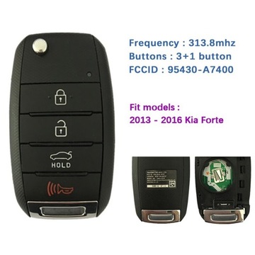 ДЛЯ 2013-2016 KIA FORTE FOB CZĘSTOTLIWOŚCI 313.8MH