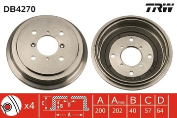 БАРАБАН ТОРМОЗНОЙ SUZUKI ЗАД SWIFT 1,0-1,6 89-05 DB4270