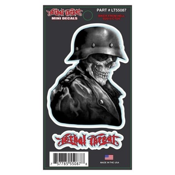 НАКЛЕЙКА LETHAL THREAT LT55087 HELL BIKER 7X13CM