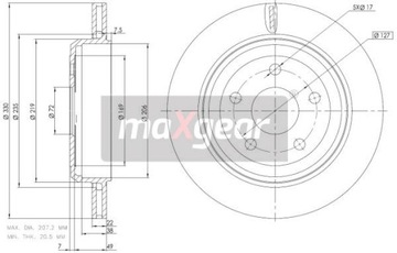 ДИСК HAM. JEEP T. GRAND CHEROKEE 3,0-6,4 4X4 10-