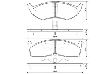 STARLINE КОЛОДКИ ТОРМОЗНЫЕ CHRYSLER VOYAGER NEON НОЧНОГО ВИДЕНЬЯ 94-98 КОМПЛЕКТ