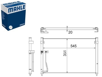 КОНДЕНСАТОР КОНДИЦИОНЕРА MAZDA 626 V 1.8-2.0D 05.97-10.02 MAHLE