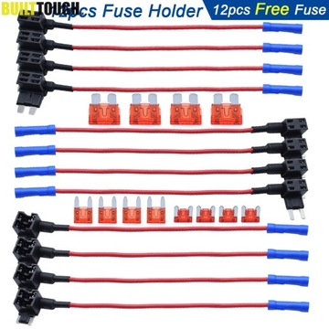 12PCS 12V CAR BLADE FUSE HOLDER ADD A CIRCUIT TAP АДАПТЕР MICRO MINI~3605