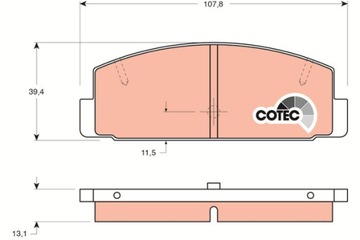 КОЛОДКИ ТОРМОЗНЫЕ - КОМПЛЕКТ COTEC GDB3088