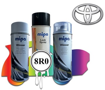 КОМПЛЕКТ MIPA PODKŁAD, BAZA, LAKIER TOYOTA 8R0 SPRAY 1200 ML