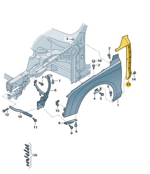 ЭЛЕМЕНТ ЗАКРИВАЮЩИЙ КРЫЛО ПЕРЕД ЛЕВЫЙ AUDI A8 D4 ASO ORYGNIAŁ НОВЫЙ