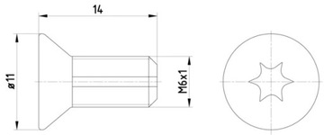 БОЛТ ДИСКА ТОРМОЗНОГО M6X1 /2 ШТУКИ/ TPM0012/TEX