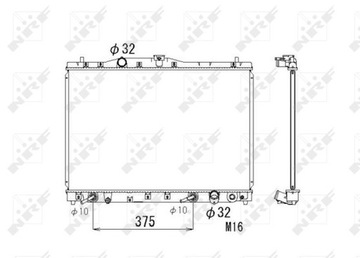 NRF 53677 РАДИАТОР, СИСТЕМА ОХЛАЖДЕНИЯ ДВИГАТЕЛЯ