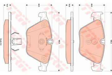 TRW GDB1854 КОЛОДКИ HAM. BMW ПЕРЕД F10 10- 525-535