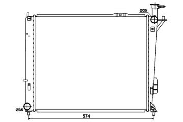 NRF РАДИАТОР ДВИГАТЕЛЯ ВОДЫ HYUNDAI GRAND SANTA FE SANTA FE II SANTA