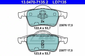 13.0470-7135.2 КОЛОДКИ HAM CERAMIC ЗАДНИЙ VOLVO S60 S80 98-