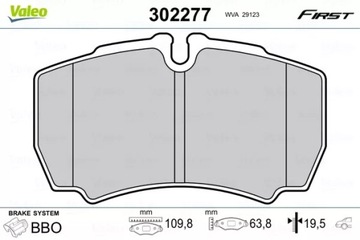 КОЛОДКИ ГАЛЬМІВНІ ЗАД IVECO DAILY 2006+ 2016+ WVA 29123