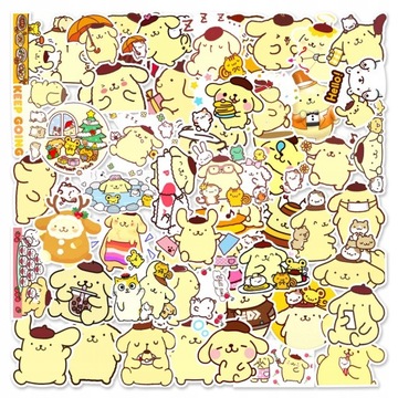 100 ШТУКИ KAWAII POM POM PURIN Z KRESKÓWKOWYM LOK6557