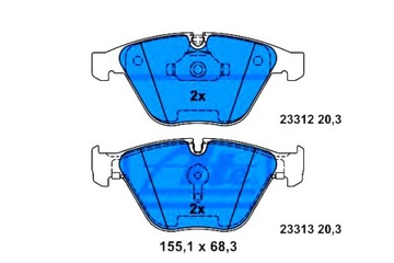 ATE КОЛОДКИ ТОРМОЗНЫЕ BMW 5 (E60) 5 (E61) 6 (E63) 6