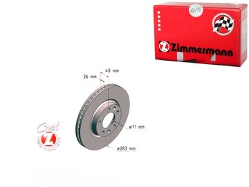 ДИСКИ ТОРМОЗНЫЕ ТОРМОЗНЫЕ ZIMMERMANN 4246P7 4246V4 4249L3 1