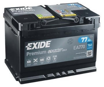 АККУМУЛЯТОР EXIDE PREMIUM EA770 77AH 760A 77 AH