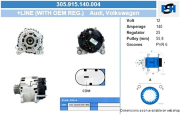 BV PSH ГЕНЕРАТОР VOLKSWAGEN 140A ГЕНЕРАТОР