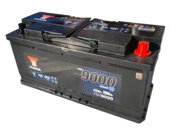 АККУМУЛЯТОР YUASA 12V 105AH 950A +P YBX9000 AGM СТАРТ СТОП 393X175X190