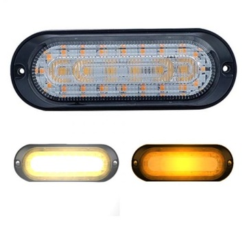 ФАРА LED (СВЕТОДИОД ) STROBOSKOPOWA + ГАБАРИТ 2W1 20W 12V 24V ЕВАКУАТОР POMOC ДОРОЖНАЯ