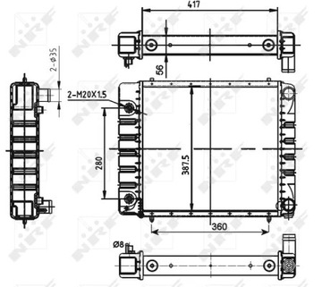 NRF 53149 РАДИАТОР, СИСТЕМА ОХЛАЖДЕНИЯ ДВИГАТЕЛЯ