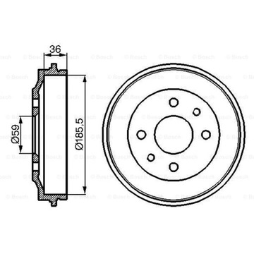 БАРАБАН ТОРМОЗНОЙ BOSCH 0 986 477 055