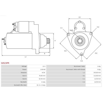 СТАРТЕР AS-PL S0523PR