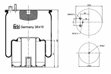 FEBI BILSTEIN ПЫЛЬНИК ПОДВЕСКИ ПНЕВМАТИЧЕСКОЙ ЗАД P MAN FOC TGA TGM