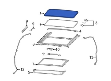 DODGE RAM 1500 2019 - 2024 СТЕКЛО ЛЮКА SUNROOF DRUGA