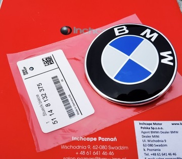 MADE IN GERMANY ЗАД КРЫШКА COMPACK 82MM ЗНАЧЕК BMW E36 ИДЕАЛЬНЫЙ