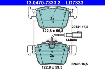 КОЛОДКИ ТОРМОЗНЫЕ ATE CERAMIC ATE 13.0470-7333.2