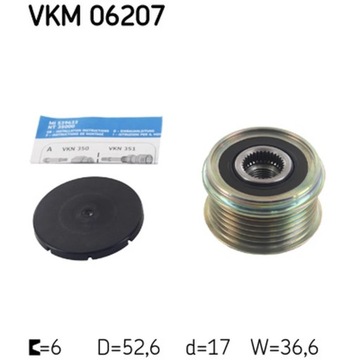 ГЕНЕРАТОР - ЗЧЕПЛЕННЯ ОДНОСТОРОННІЙ SKF VKM 06207