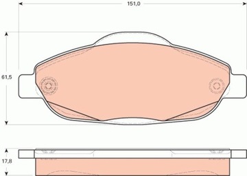 КОЛОДКИ HAM ПЕРЕД PEUGEOT 308 07-, PEUGEOT 3008 09-