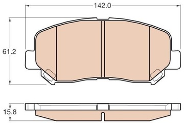 КОЛОДКИ ТОРМОЗНОЙ MAZDA CX-5 11- ПЕРЕД